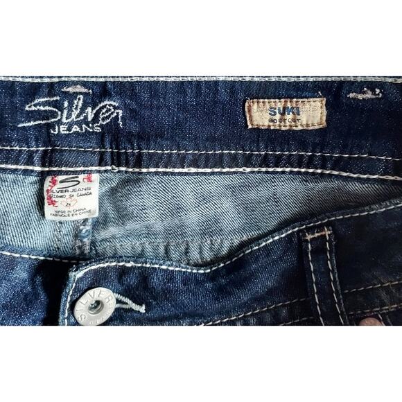 Silver Jeans Co. Suki Bootcut Dark Wash Women's Blue Denim Jeans Size 24 L34 - Picture 7 of 8